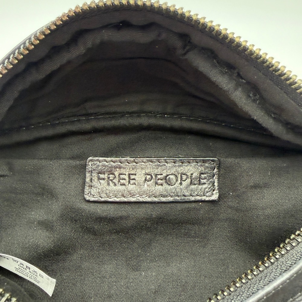 Free People Ana Adorned Sling Bag Black Leather Studded Crossbody Purse NWT - Picture 5 of 8